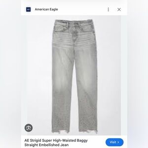 AE Strigid Super High-Waisted Baggy
Straight Embellished 2 regular Embellished